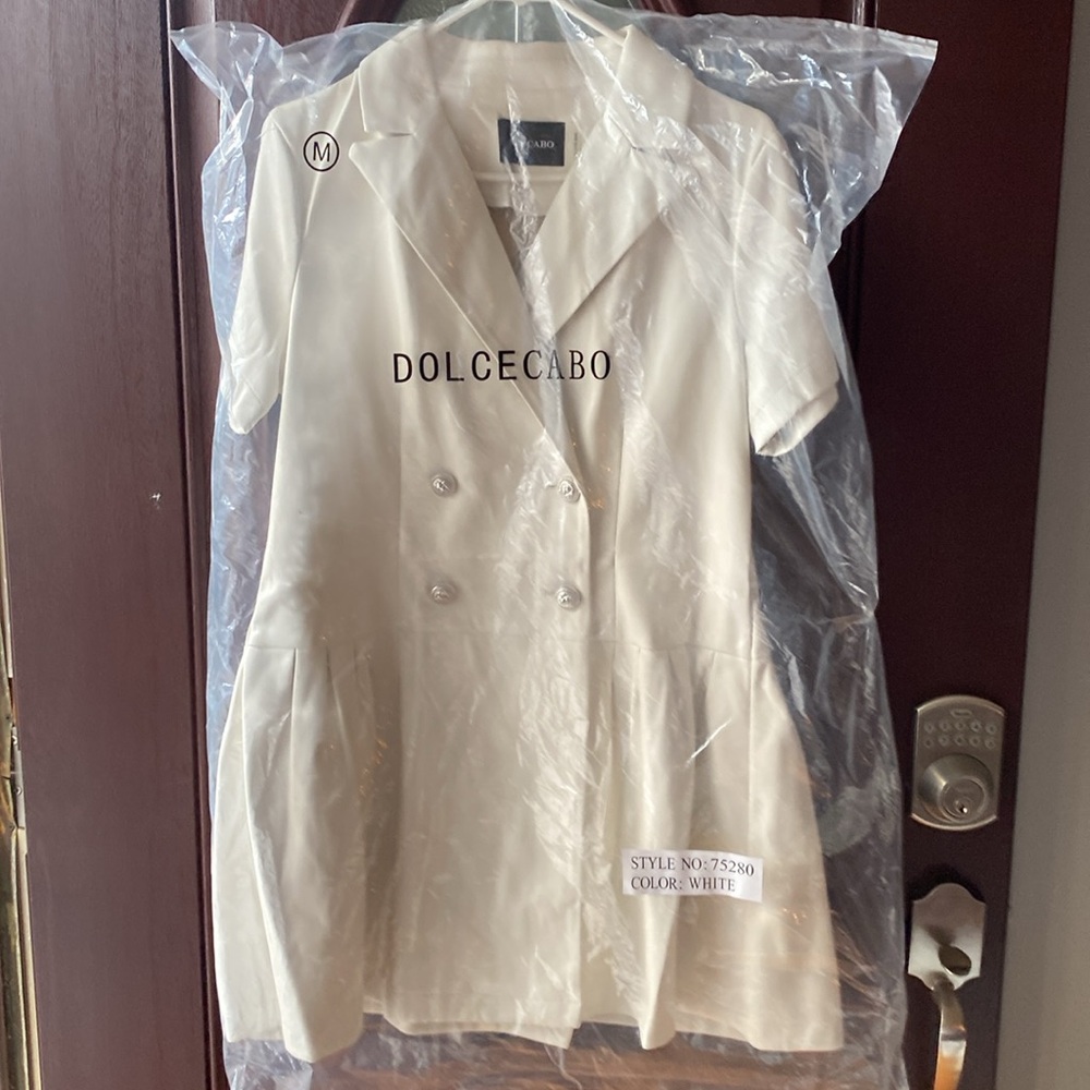 Dolce Cabo Faux/Vegan Leather Double Breasted Dress